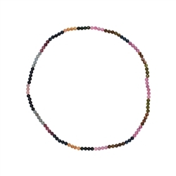 0615605504 Chaîne (Collier de perles), Tourmaline (multicolore), 05mm/50cm, Elastique | Marco Schreier