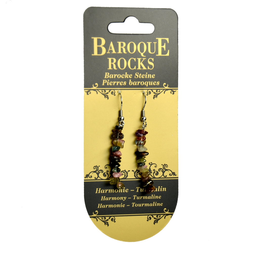 Earrings Baroque Classic Tourmaline "Harmony", single row
