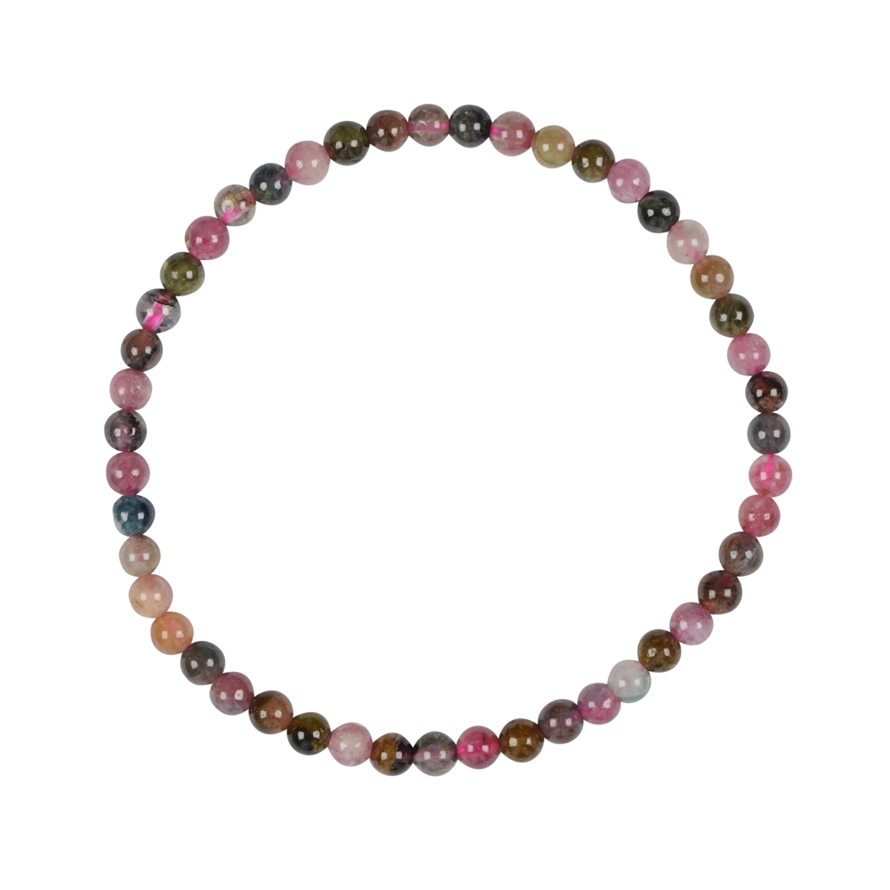 Bracelet, Tourmaline (multicolour), 04mm beads, extra long