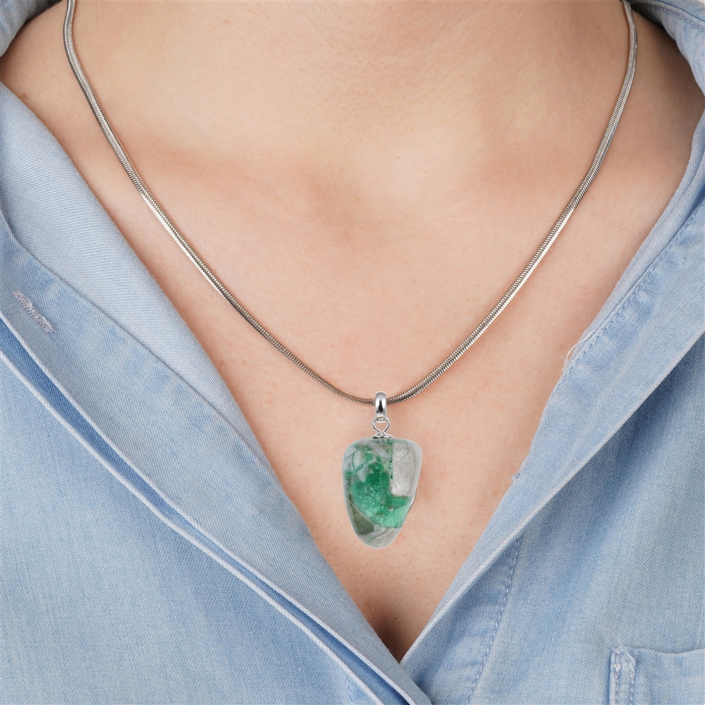 Variscite pendant, Tumbled Stone small, rhodiniert | Marco Schreier