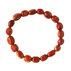 0616550020 Pulsera, jaspe (rojo), pepitas de 10 - 12mm | Marco Schreier