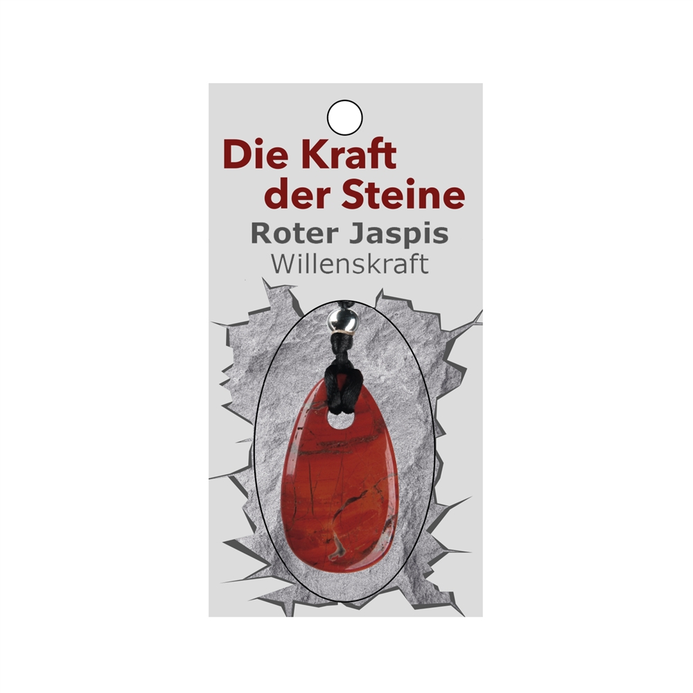 Kraftstein-Anhänger roter Jaspis (Willenskraft)