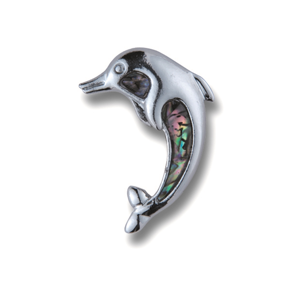 Brooch dolphin, paua shell
