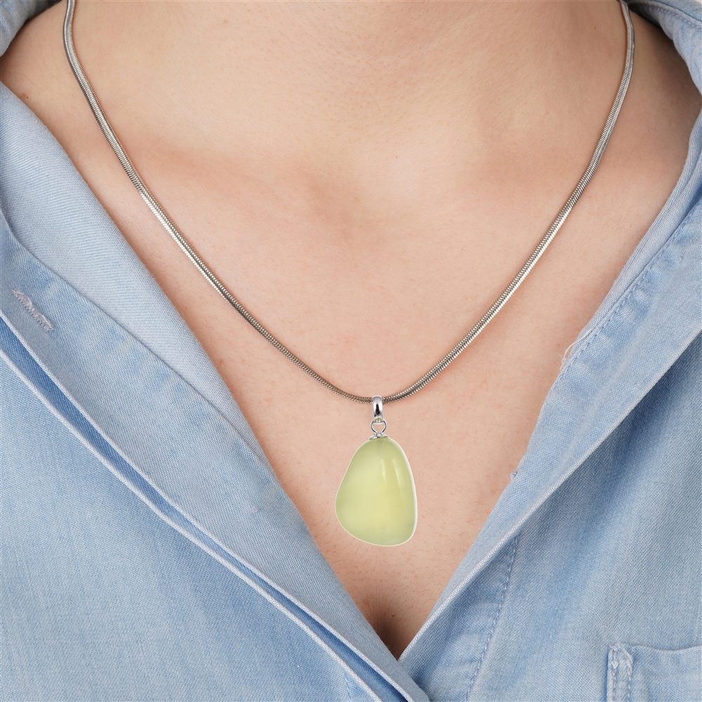 Pendant Serpentine, Tumbled Stone small, rhodiniert | Marco Schreier