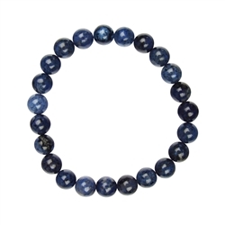 0618350108 Bracciale, dumortierite, perline da 08 mm | grossista gemme e pietre curative