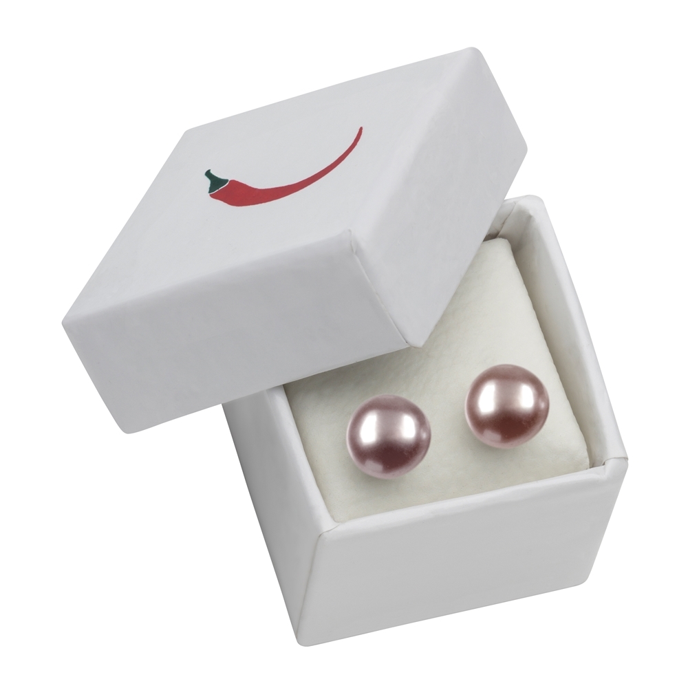 Pendientes perla morada (natural), bola, 6mm | Marco Schreier