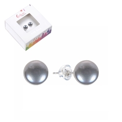 0618445127 Perno auricolare perla grigio-argento (set), sfera, 8 mm | Marco Schreier