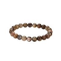 Bracelet, Petrified Wood, 08mm Beads