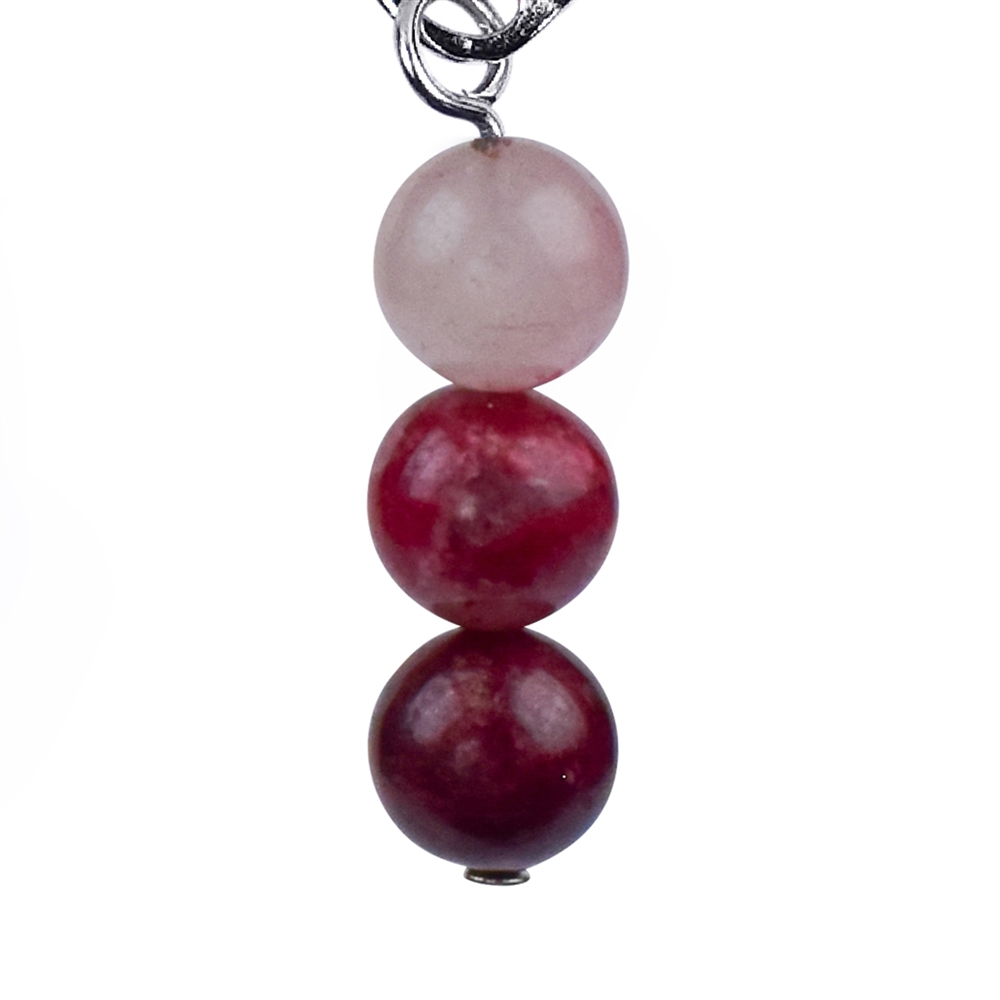 Earrings Thulite 6mm balls