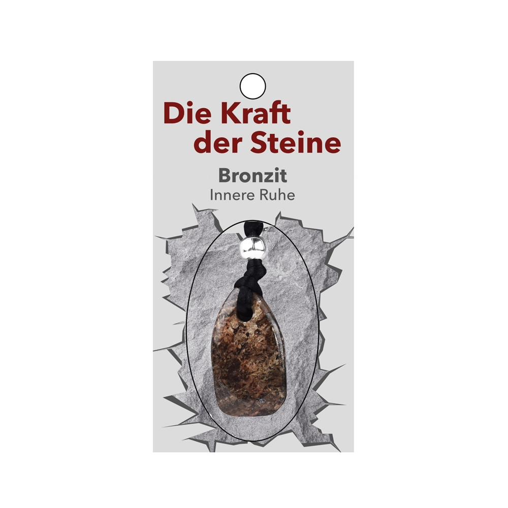 Kraftstein-Anhänger Bronzit (Innere Ruhe)