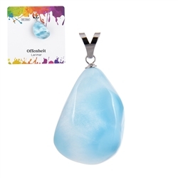 0619625109 Larimar B pendant, large Tumbled Stone, rhodiniert | Marco Schreier