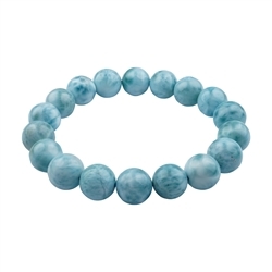 0619650093 Bracciale, Larimar (extra), perline da 11 - 12 mm | Marco Schreier