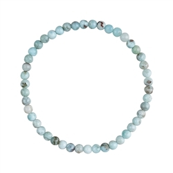 0619650104 Bracciale, Larimar, perline da 04 mm | grossista gemme e pietre curative