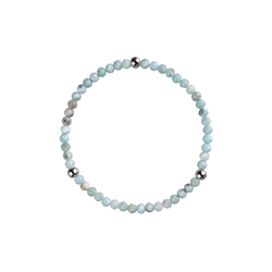 0619650231 Bracciale, Larimar, perline da 03 mm, 14 cm | grossista gemme e pietre curative