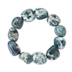 0619850021 Bracelet, Tree Agate, 18 - 22mm nuggets | wholesaler gems & healing stones