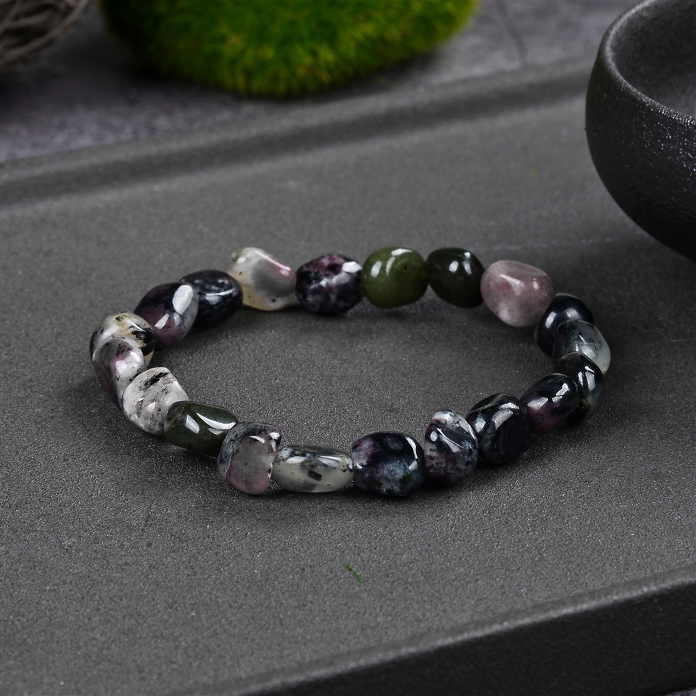 Bracelet, Eudialyte, 09 - 11mm Nuggets