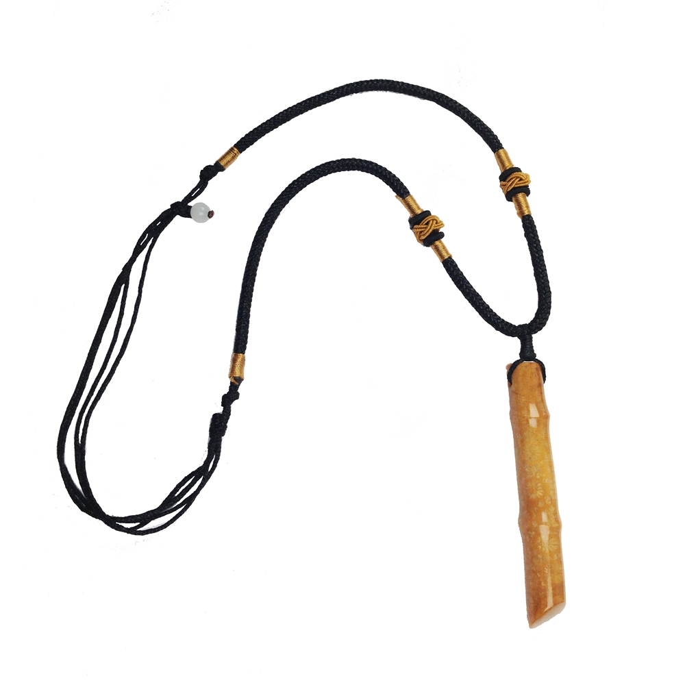 Chain "Bamboo", Petrified Coral with Adjustable Strap