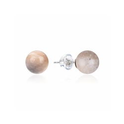 0624545158 Clous d'oreilles Corail fossilisé, boule, 8mm | Marco Schreier