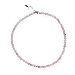 0626214240 Andean Opal necklace, cube (4mm), faceted, rhodiniert, extension chain | Marco Schreier