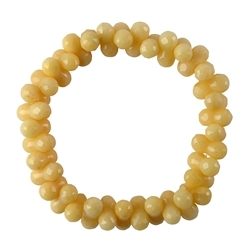 0627854061 Bracciale, serpentino (giallo), YinYang sfaccettato, 06 mm | Marco Schreier