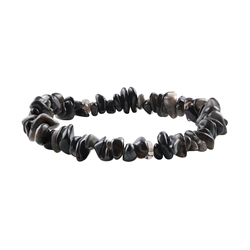 0628750193 Bracelet d'obsidienne (obsidienne argentée), 05 - 08mm éclats | Marco Schreier
