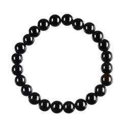 0628850108 Pulsera, Obsidiana (negra), cuentas de 08 mm | Marco Schreier