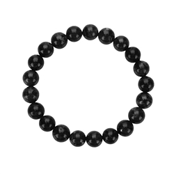 0628850110 Pulsera, Obsidiana (negra), cuentas de 10 mm, 21 cm | Marco Schreier