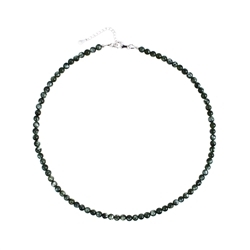 0630314050 Serafinite necklace, beads (5.5 mm), rhodiniert, extension chain | Marco Schreier