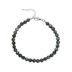 0630359050 Serafinite bracelet, 5.5 mm beads, extension chain, rhodiniert | Marco Schreier