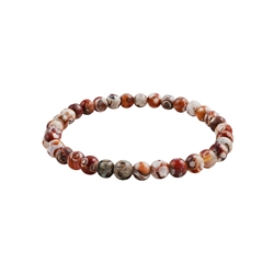 0634250303 Bracciale, agata (Agata rossa della Mongolia), perline da 06 mm | Marco Schreier