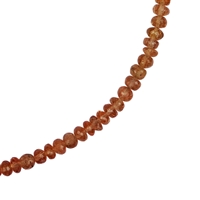 Chain Imperial Topaz, button (4,7mm), faceted, gold plated, extension chain