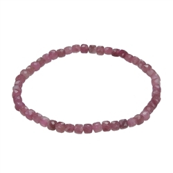 0635351005 Bracciale, tormalina (rosa), cubo di 04 mm, sfaccettato | Marco Schreier