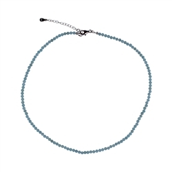 0636914030 Chain Amazonite, ball (3mm), rhodium plated, extension chain | Marco Schreier