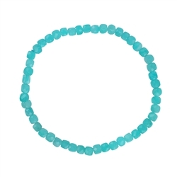 0636951005 Bracelet, Amazonite, 04mm cube, faceted | wholesaler gems & healing stones