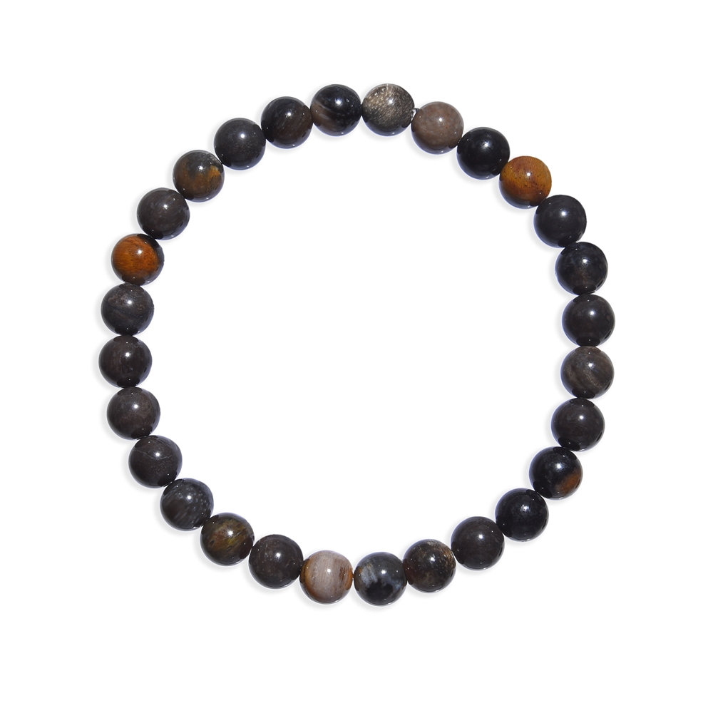Bracciale, Foresta fossile (nero), perline da 06 mm  | Marco Schreier