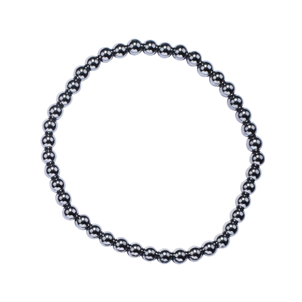 Bracelet en perles rondes, silicium (synt.), 04mm boules
