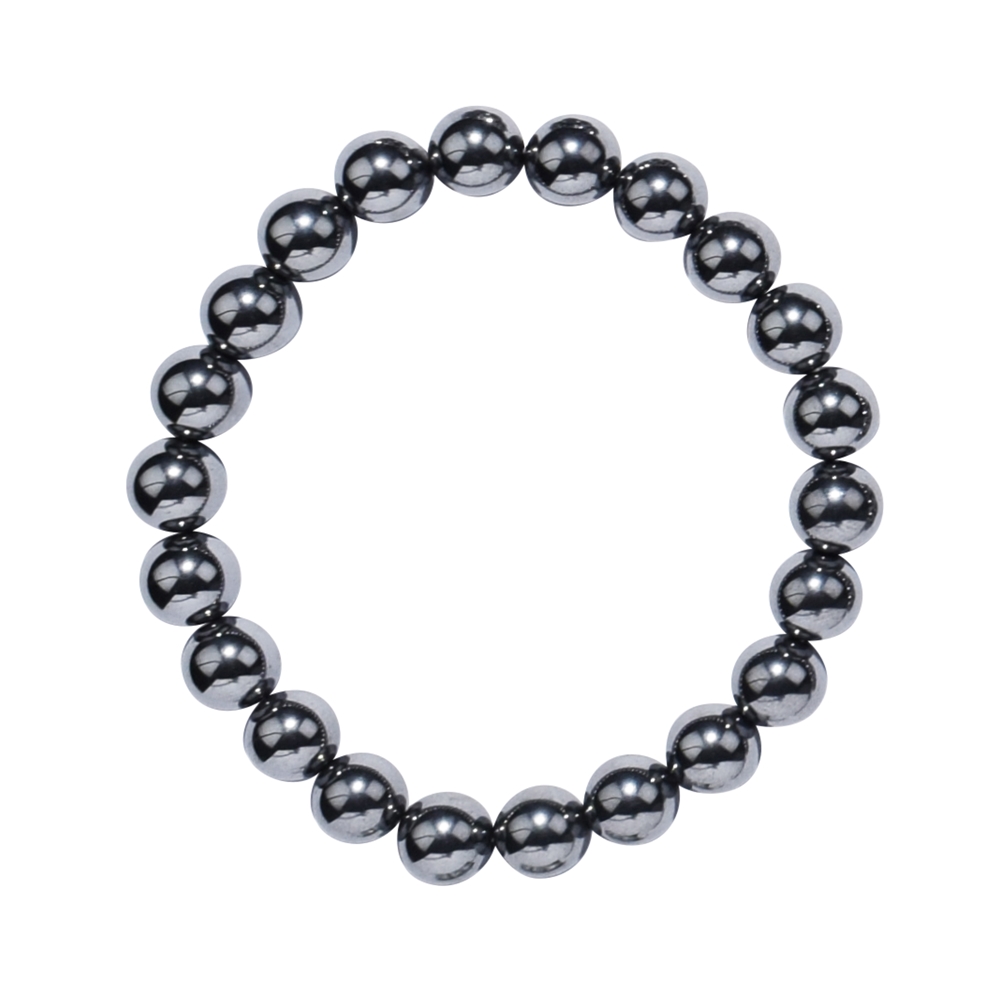 Bracelet en perles rondes, silicium (synt.), 08mm boules