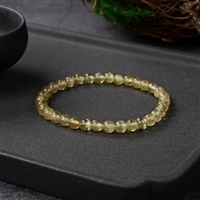 Bracelet, Apatit (yellow), 06mm beads