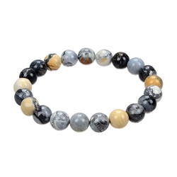 0657650111 Bracelet, Jaspe Maligano, boules de 10mm, 21cm | Marco Schreier