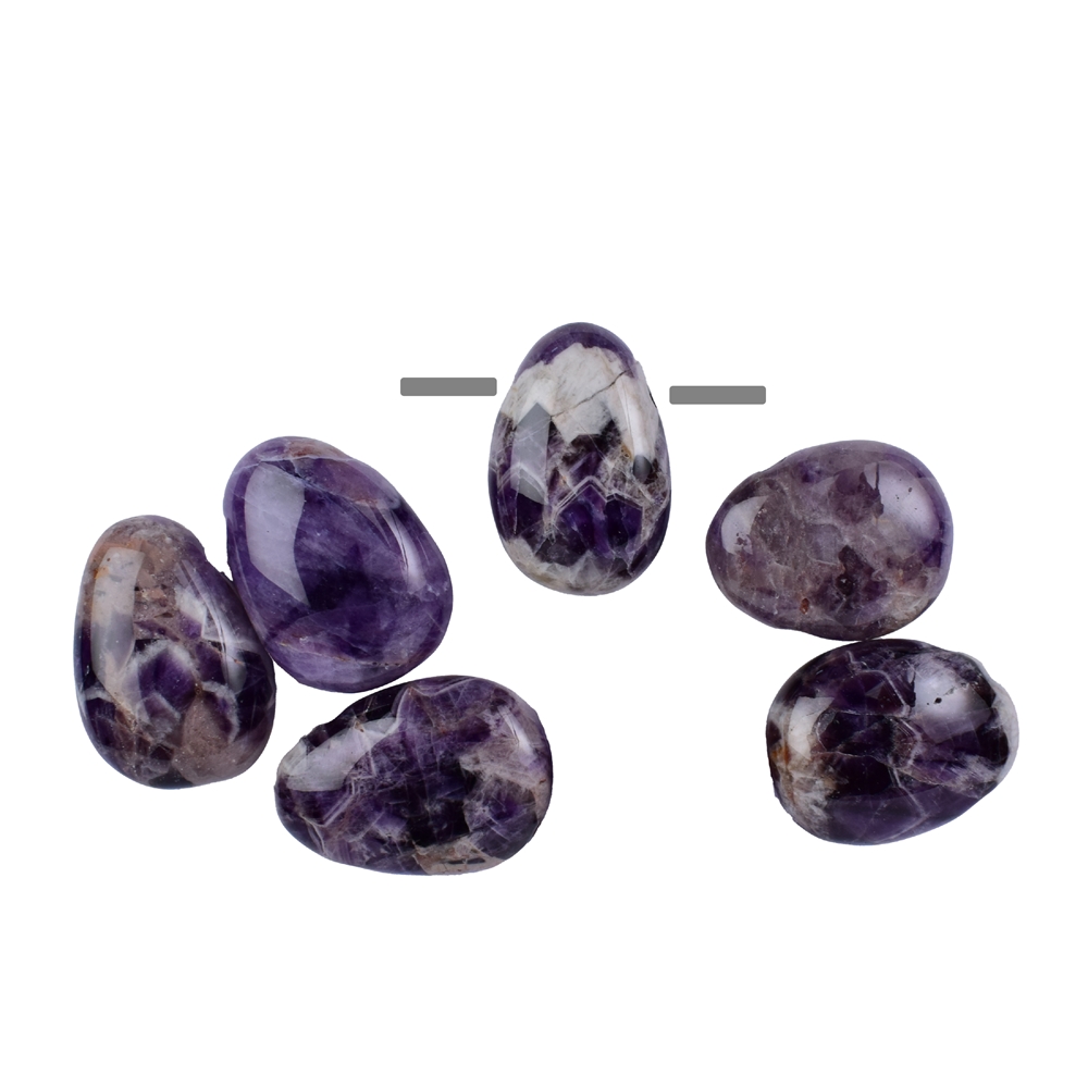 Tumbled Stone Amethyst drilled, 2,6 x 3,3cm (large)