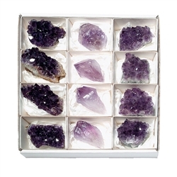 0901200012 Start Set Amethyst, 07cm (12 pcs./VE) | wholesale gems, healing stones & jewelry