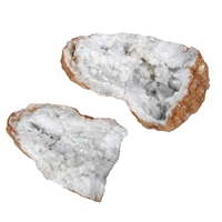Geode di quarzo (due pezzi), 20 cm