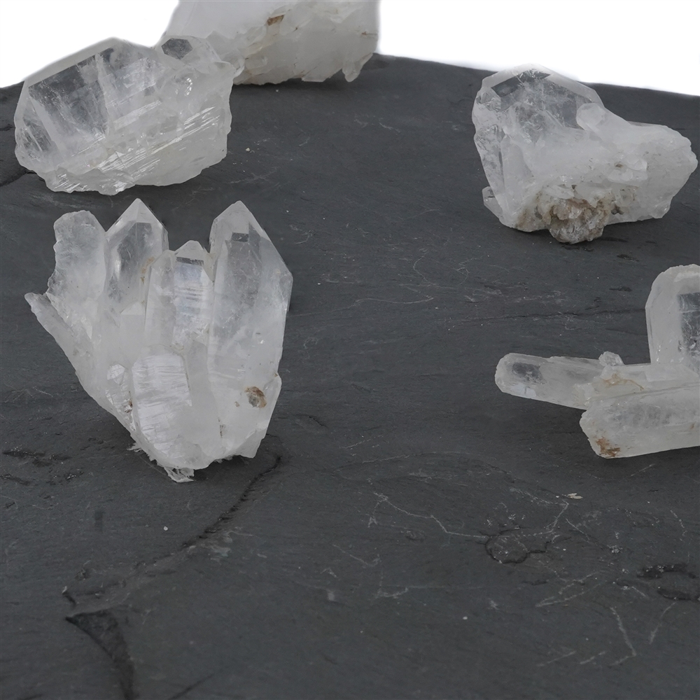 Clusters, Points, Faden Quartz Rock Crystal, 03 - 05cm (54 pcs./ PU)