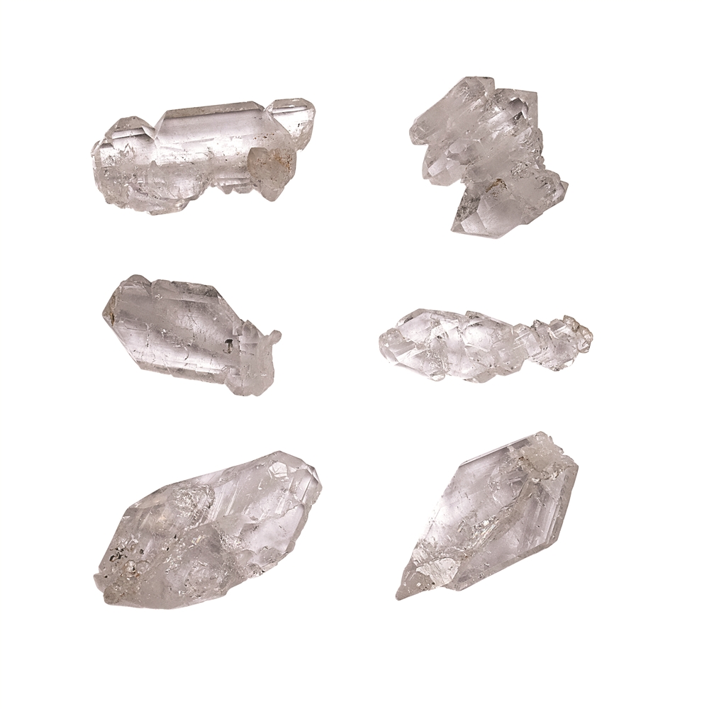 Faden-quartz, env. 15 - 30g (6 pcs/unité)