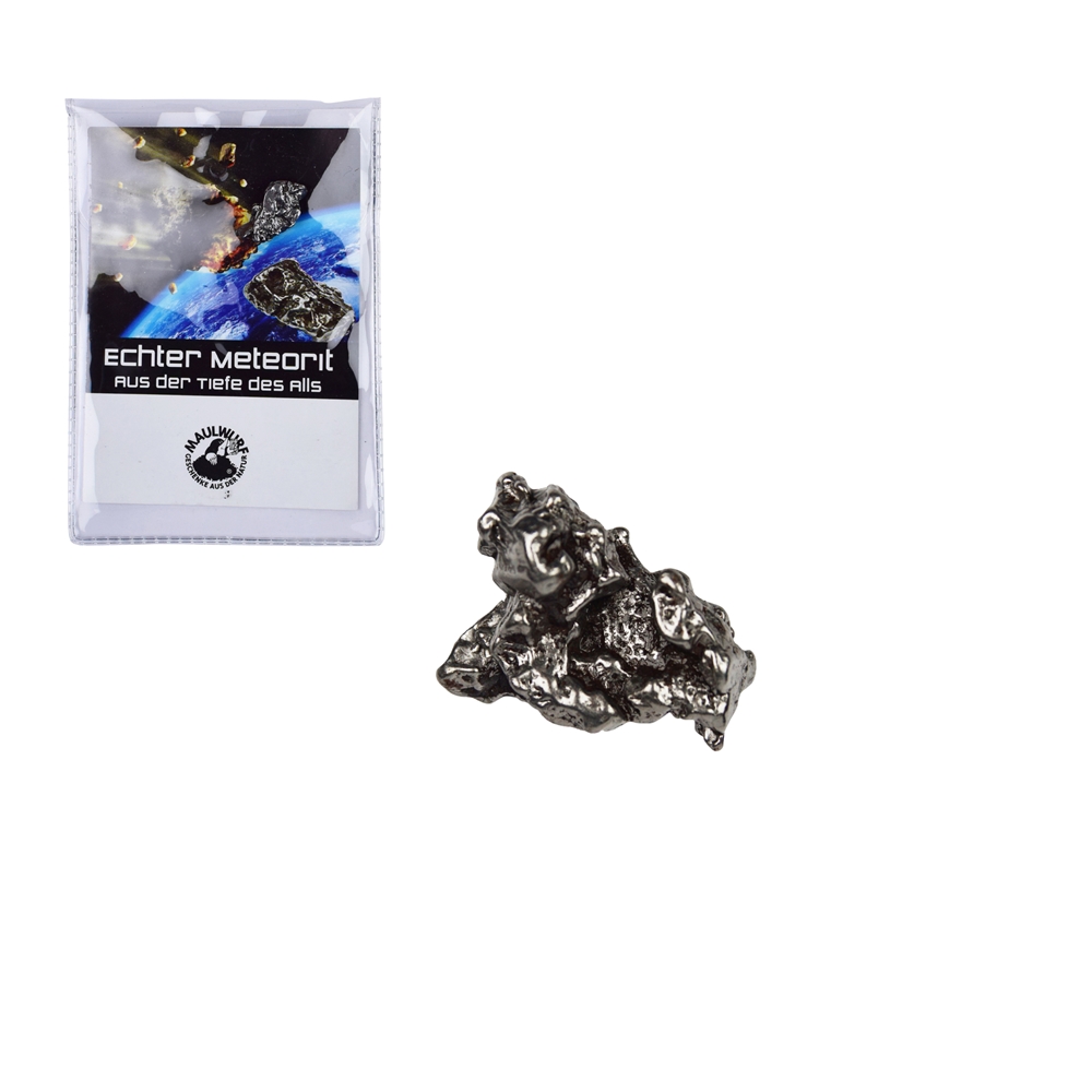 Meteorite 05-07 gram with certificate card in pouch