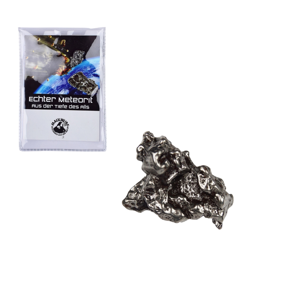 Meteorite 12-15 grammi con scheda di certificazione in custodia