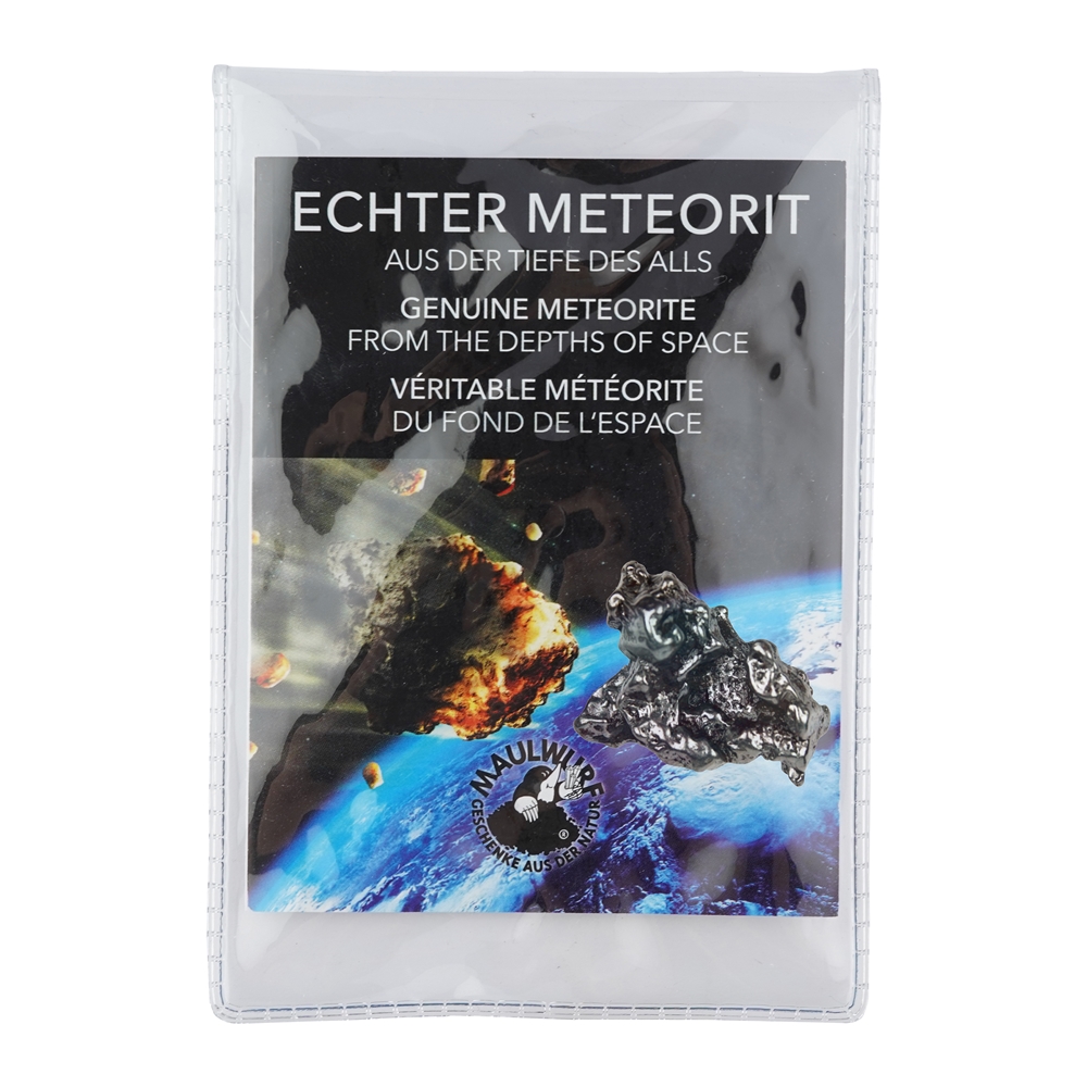 Meteorit 17-25 Gramm mit Zertifikatskarte in Pouch