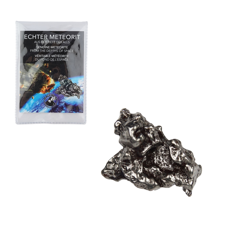 Meteorit 17-25 Gramm mit Zertifikatskarte in Pouch