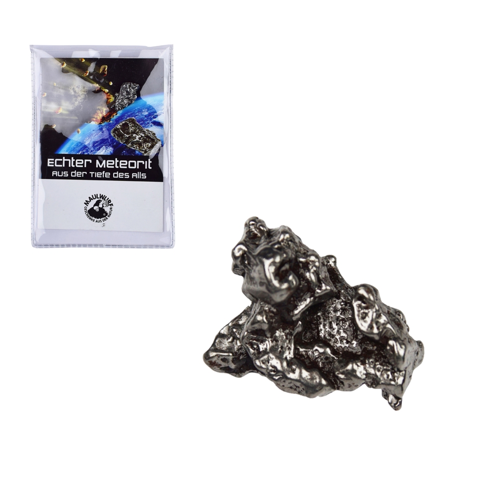 Meteorit 25-30 Gramm mit Zertifikatskarte in Pouch