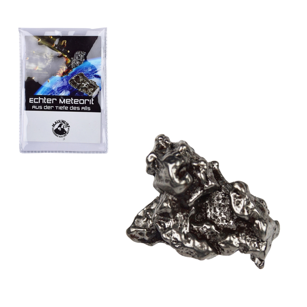 Meteorite 35-45 gram with certificate card in pouch